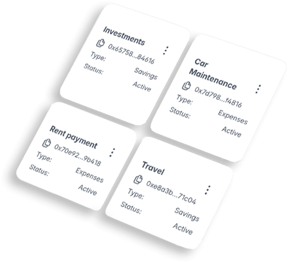 Pine Wallet account cards