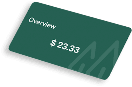 Pine Wallet overview balance card