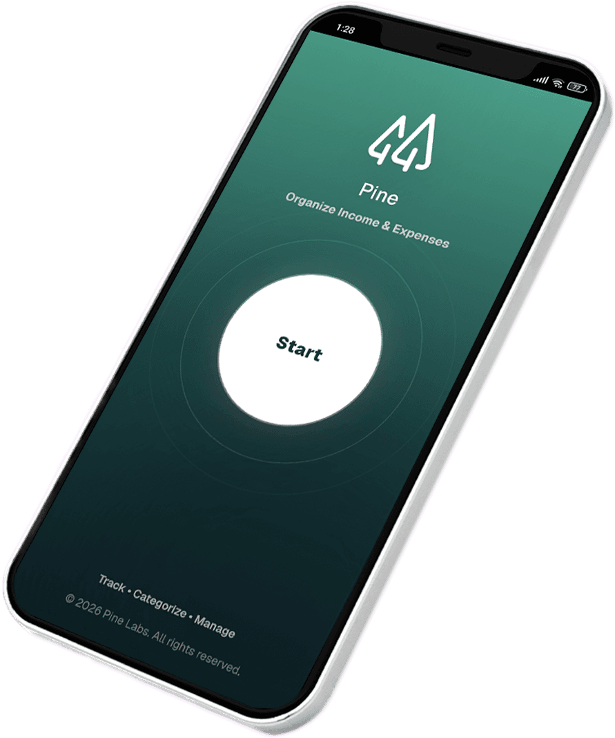 Pine Wallet app — Organize income & expenses